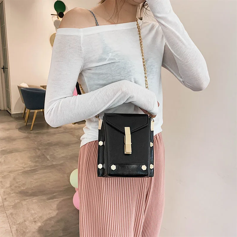 

JIULIN Summer 2019 Chaohuan Edition Single Shoulder Chain Small Square Packet Net Red Same Foreign Style Slant Bag