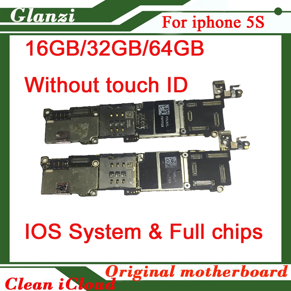 

100% Original unlocked motherboard for iphone 5S with full chips IOS System mainboard Good working High quality logic board