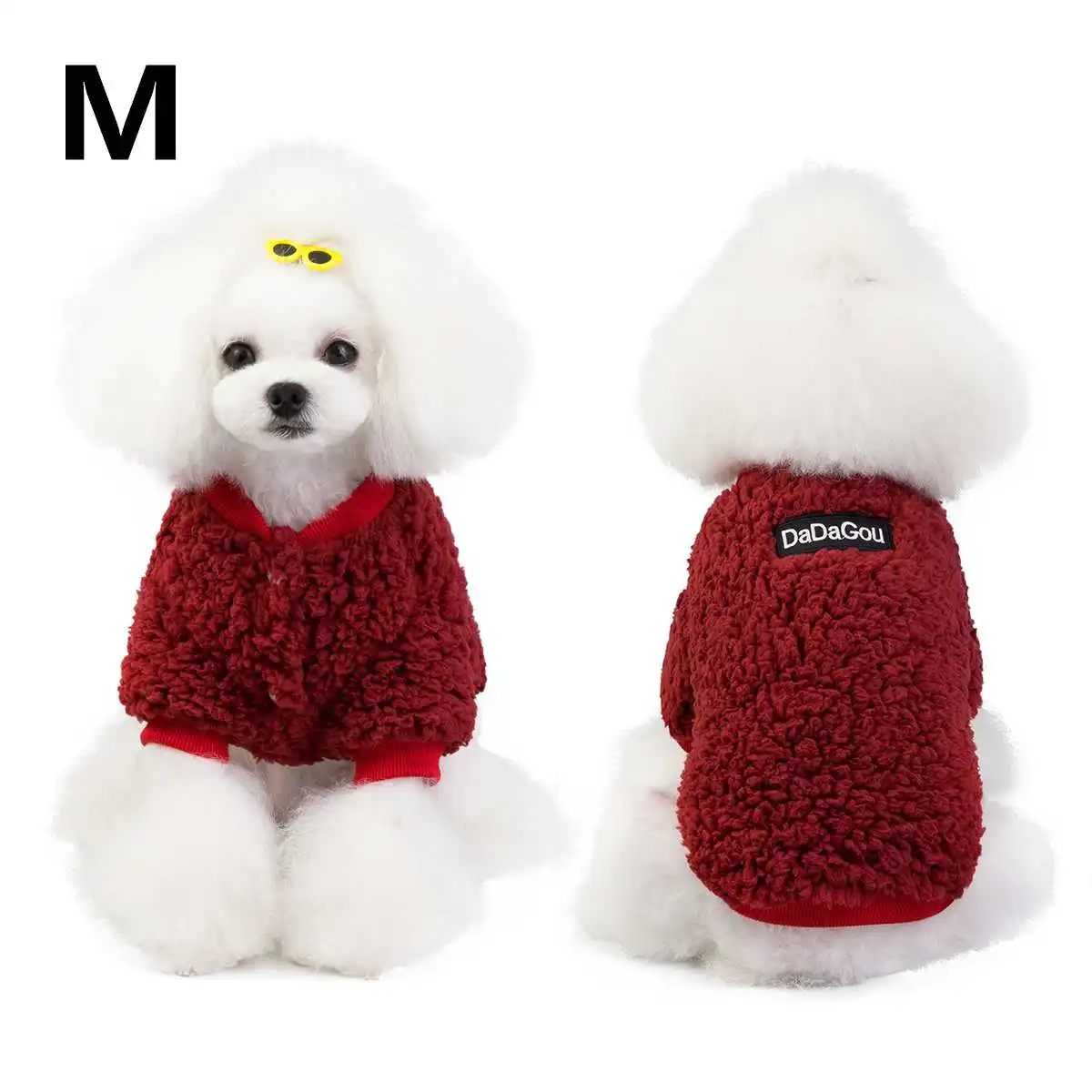 S-2XL милые собака и кошка, одежда для щенка, свитер, маленькая рубашка для щенка, мягкие куртки для кошек, одежда для собак, зимний теплый Рождественский свитер для собак - Цвет: M Wine