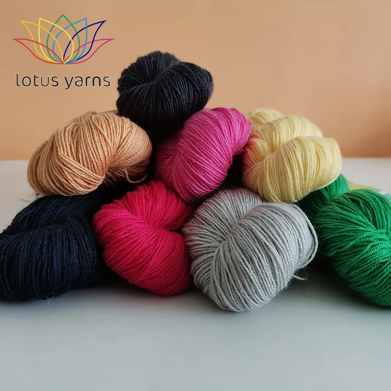 Lotus Yarns lotus yarns lace weight 1 skein cashmere knitting yarn  comfortable soft crochet yarn great for baby garments, scarves, hats