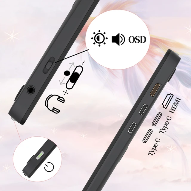 GAOMON PD1320 13.3" Portable Drawing Tablet Display, 8192 Levels Digital Pen Tablet Monitor for Mac & Windows & Android 4