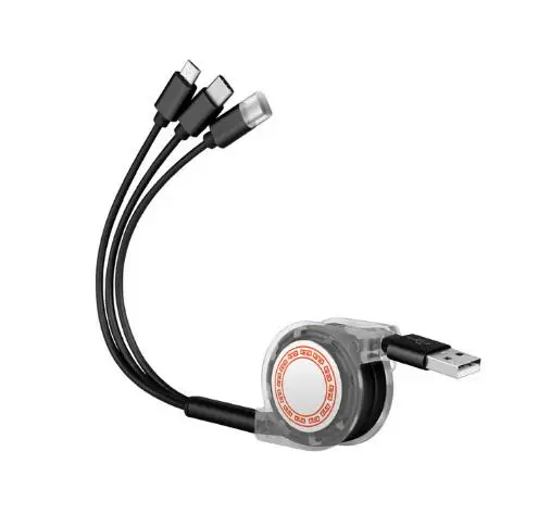 3 в 1 Выдвижной Micro USB кабель для зарядки зарядное устройство USB multi USB кабель для передачи данных с Тип-C универсальный кабель для передачи данных для IPhone Xiaomi redmi note 7 - Тип штекера: Black