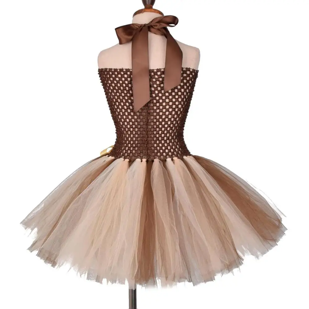 New Kids lion costume Girls Tutu Dress Headwear Tail Animal Girl Party Dresses Girls Halloween Performance Cosplay Costumes