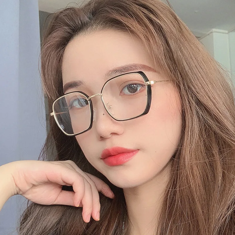 

Fashion Transparent Polygonal Metal Glasses Frame Eye Glasses Frames Eyewear For Clear Mens Computer Glasses Womens Eyeglasses