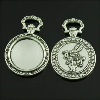 

3Pcs Cabochon Base Setting Rabbit Back Style Fit Round 20mm Antique Silver Color Antique Bronze For Jewelry Making Accessories