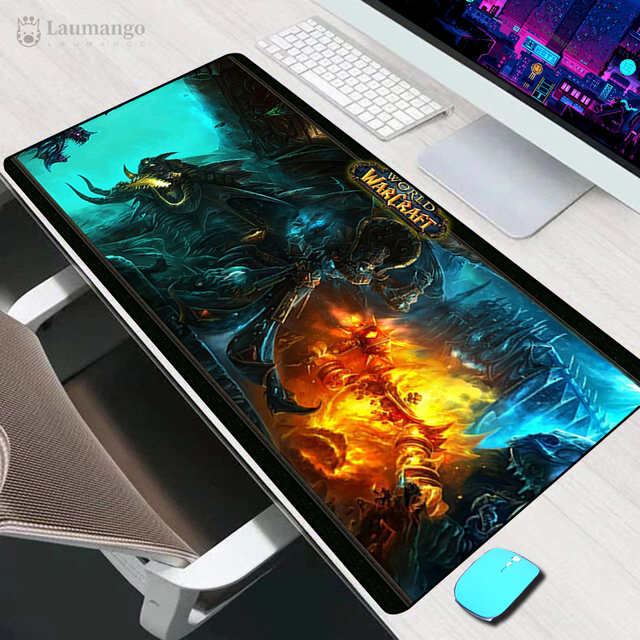 of Warcraft Illidan Mouse Pad  Varmilo Gaming Accessories Computer Mousepad Keyboard XXL Gamer Carpet 900x400 LOL Desk Mat