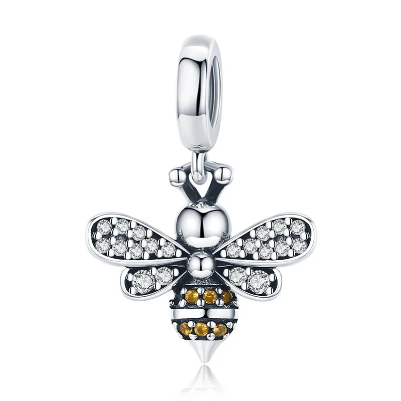 Браслет Pandora, серебро 925,, CZ, папайя, собака, следы, кости, зубы, бусины, S925 Glof, навсегда, любовь, свадьба, сердце, подвески - Цвет: aas821