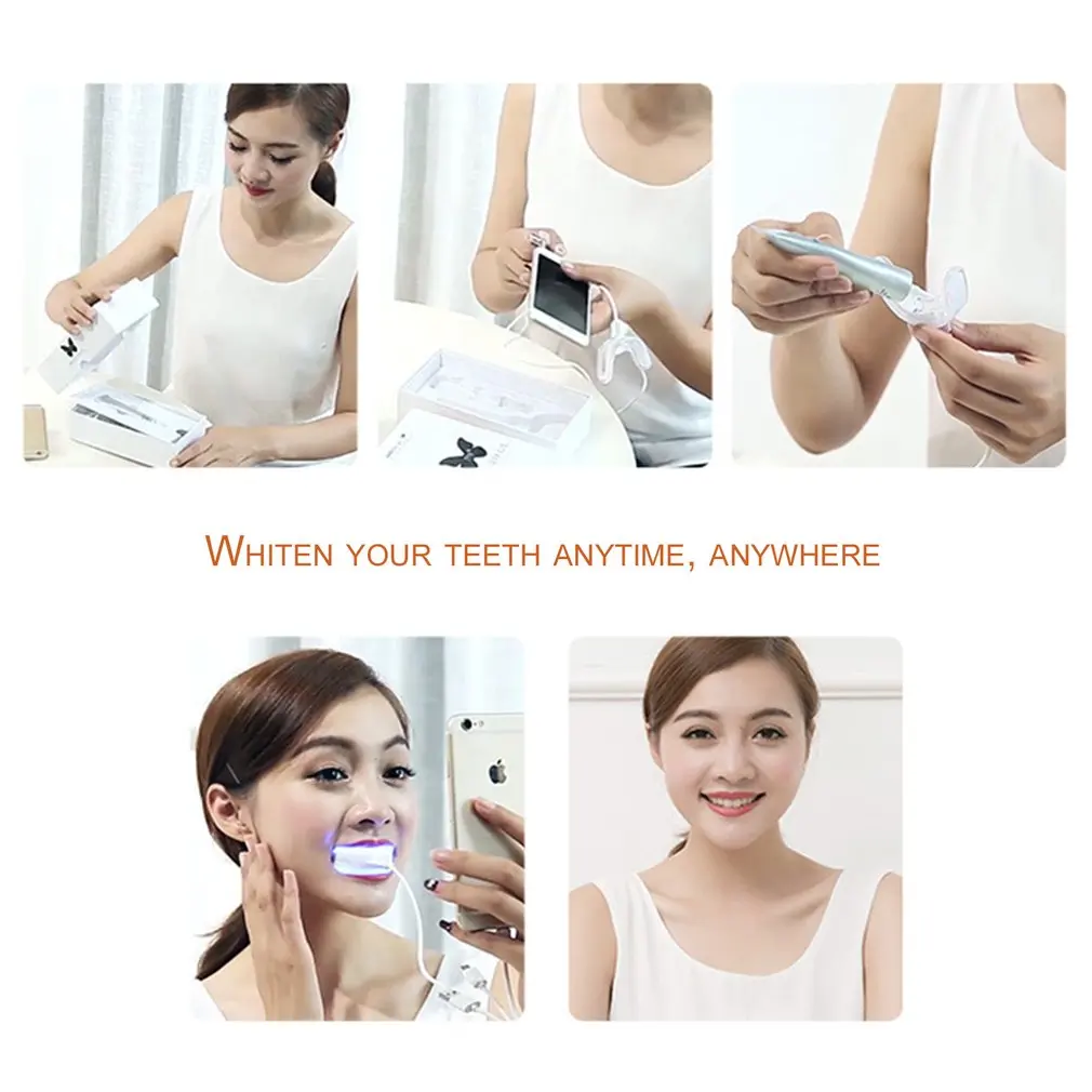 Compact Size Smart USB Dental Teeth Instrument Set Professional Soft Silicone Waterproof Teeth Whitening Dental Care Tools New