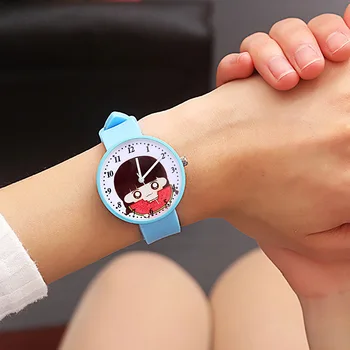 

New kids watches girl eating watermelon dial children quartz watch girls learn to time electronic clock 3 hands christmas gift