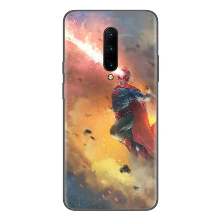 Супермен DC Comics черный Coque чехол для телефона Oneplus 1 + 7 Pro 6 6T 5T 3 3T 7Pro художественный Подарочный узор индивидуальная Обложка Мода