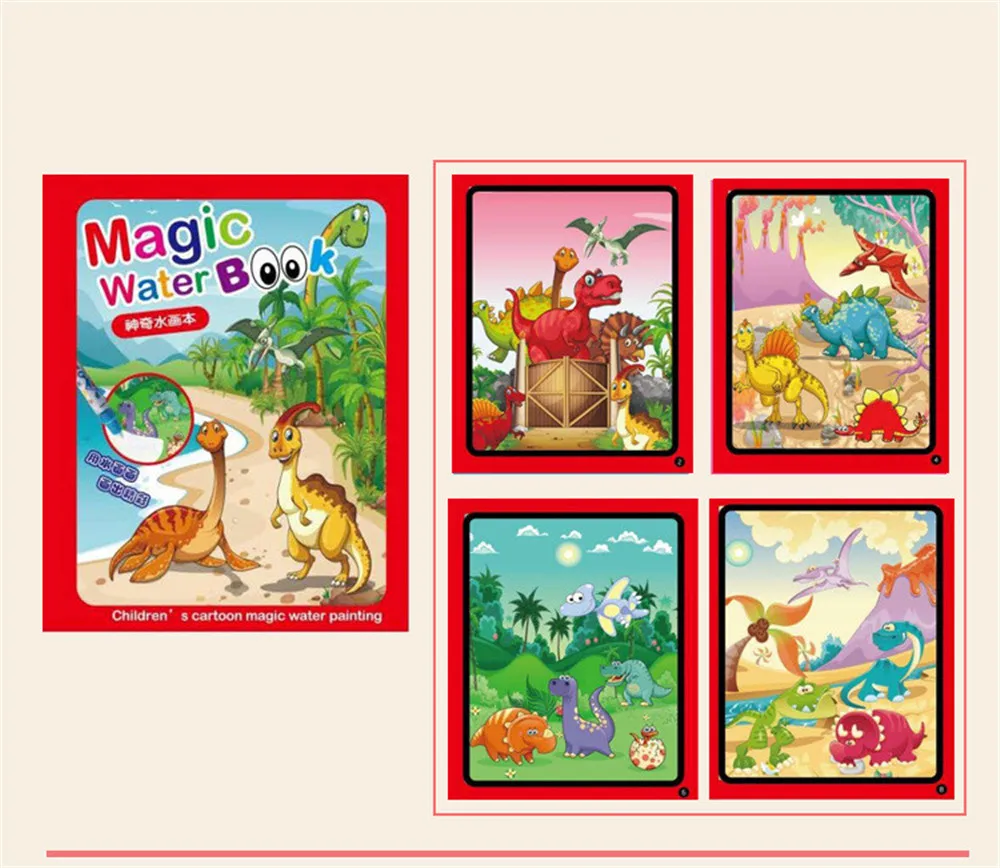 ZXZ Libro colorear Doodle pluma Mama pintura tablero dibujo para nivienos juguetes magia agua dibujo libro regalo игрушки наклейки - Цвет: D