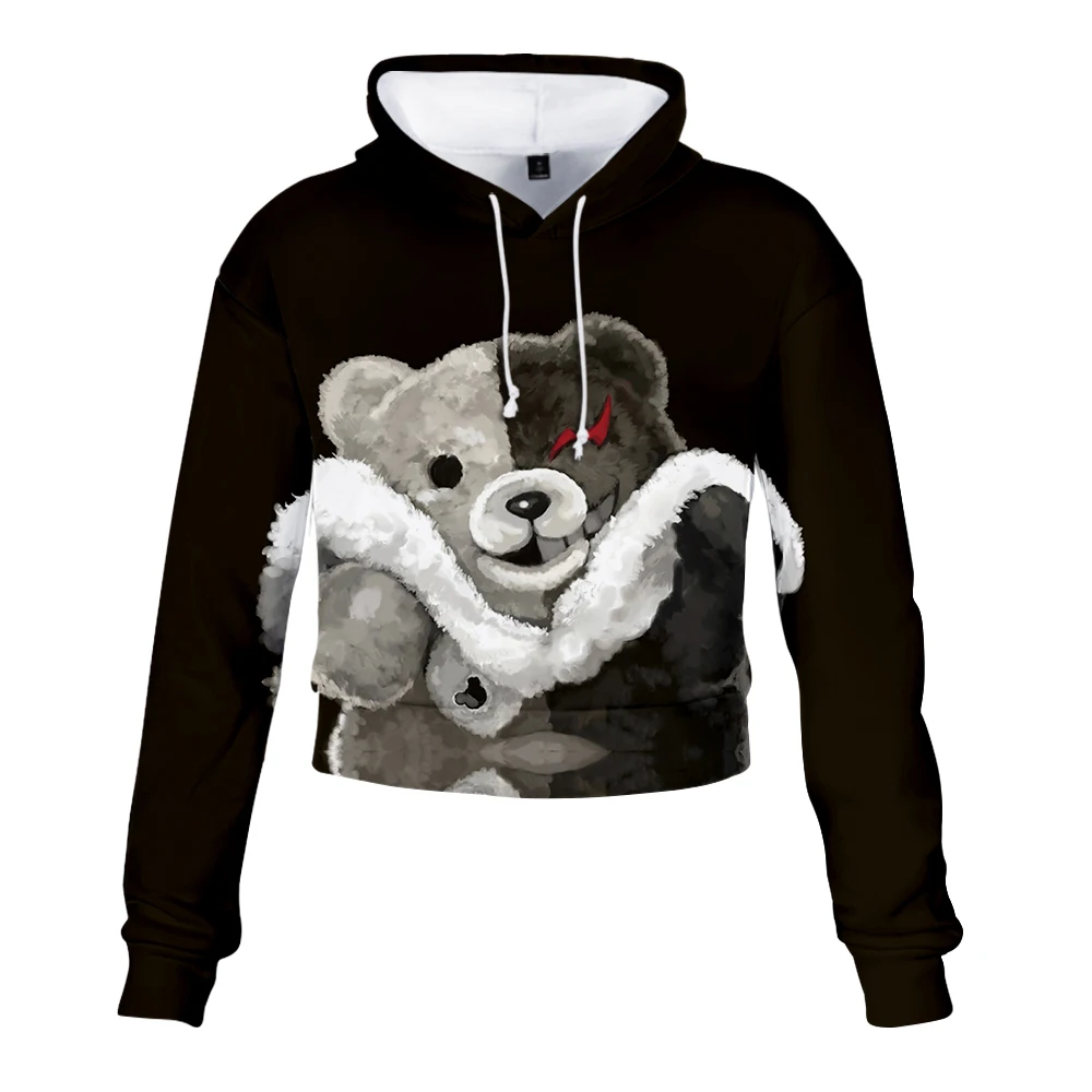 Monokuma/толстовка с капюшоном; Модный милый сексуальный тренд для девочек; стиль полиэстер; для женщин; Кристофер Френсис