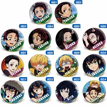 

Anime Demon Slayer Kimetsu no Yaiba Kamado Tanjirou Pins For Backpacks Cartoon Pin Badge Decoration Brooches