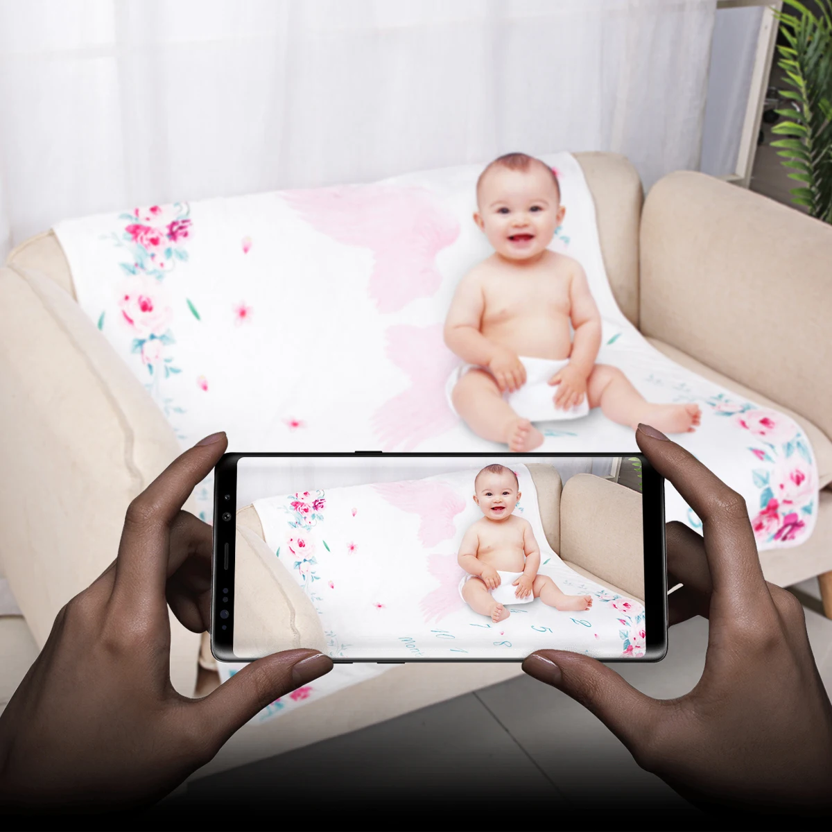 Детское одеяло-Ростомер для фотосъемки одеяло s Фон Ткань календарь Bebe мальчик девочка аксессуары для фото 100x120 см
