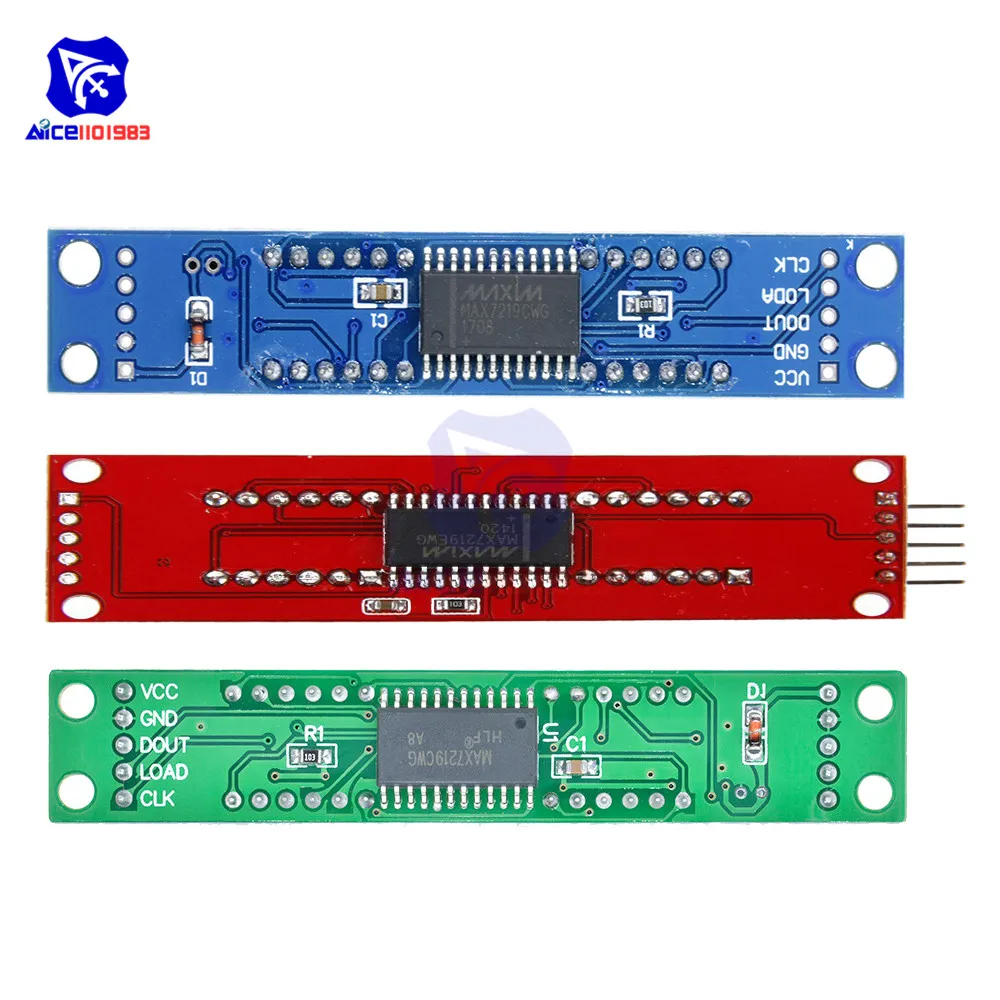 MAX7219 8 Digit LED Tube Display Control Module For Arduino 3.3V 5V Microcontroller Serial Driver 7-segment