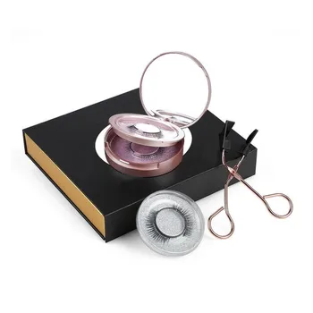 

2pairs Magnetic Eyelashes Set With Applicator Natural 3D Mink False Eyelashes Make Up Tools easy to wear