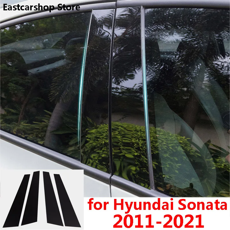 

For Hyundai Sonata DN8 YF LF Car Middle Column PC Window Decoration B C Pillar Strip Sticker Accessorie 2022 2021 2020 2011-2019