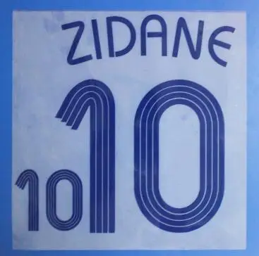 2006 Франция#10 Zidane Nameset домашняя футбольная нашивка с принтом
