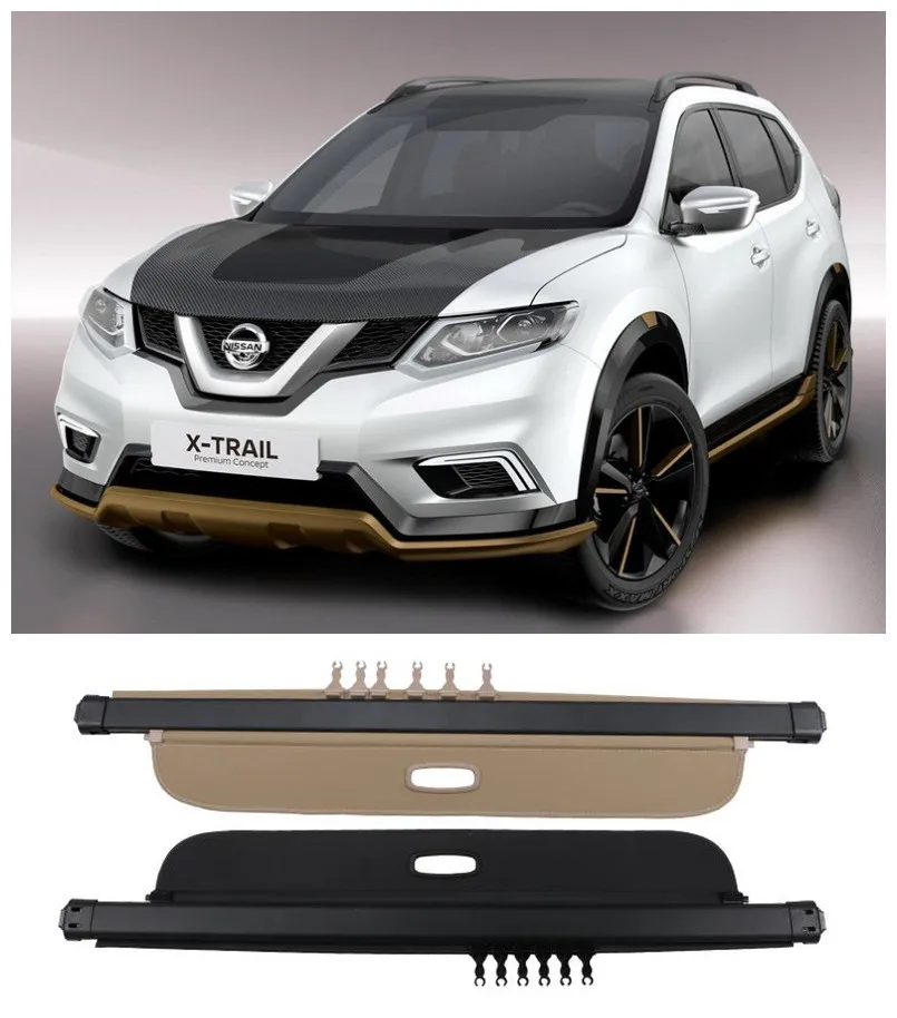 

High Qualit Car Rear Trunk Cargo Cover Security Shield Screen shade Fits For Nissan X-Trail XTrail 2008 2009 2010 2011 2012 2013