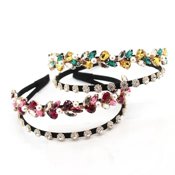 

New Baroque fashion temperament rhinestone double-layer wild headband street shooting personality prom hair accessories 758