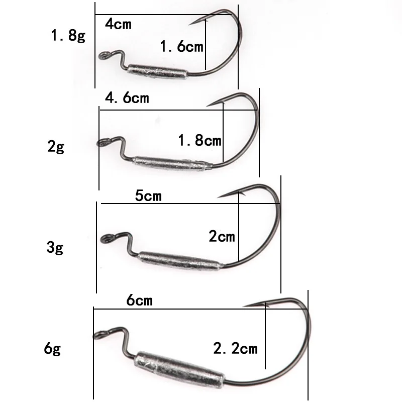 Рыболовный мягкий крючок под червя с свинцом широкий живот черный никель мягкие приманки Крючки Grub Texas Rig колючий рыболовный крючок цилиндр свинец грузило