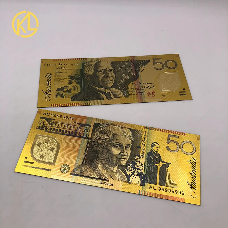 1 pc New Australia 100 Dollar Gold Banknote for Souvenir Home