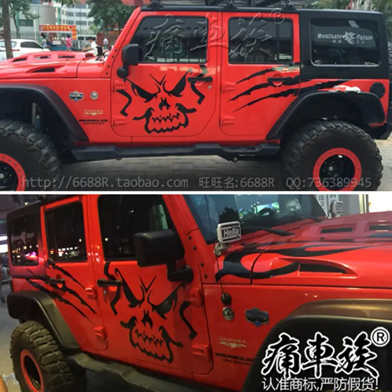 F Автомобильный стикер для Jeep Wrangler, внешний вид, Вранглер, внедорожный ремонт, наклейка - Название цвета: F