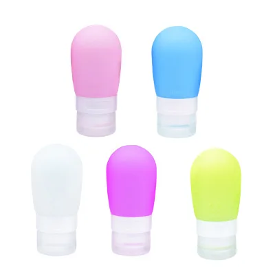 

1Pc 38ml 60ml 80ml Portable Silicone Refillable Bottle Empty Travel Packing Press For Lotion Shampoo Cosmetic Squeeze Containers