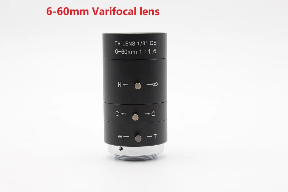 6-60mm/5-50mm/ 2.8-12mm Varifocal CS Mount Lens HD Security Manual Zoom & Focus Camera Lens For ELP USB camera