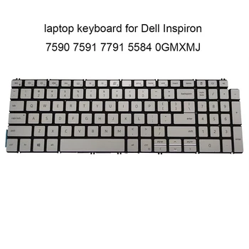 

0GMXMJ backlight keyboard 7591 Replacement keyboards for Dell Inspiron 15 7591 5584 7590 7791 US English silver original sale