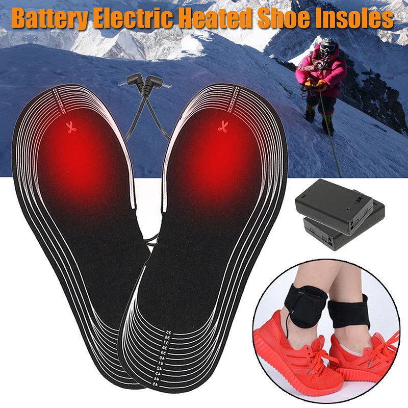 

Heated Shoe Insoles Electric Foot Heated Black Keep Warm Skiing Heater Insoles Warmer Insoles Snow Sock Winter Home Furnishing