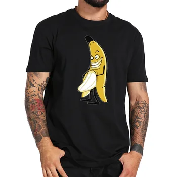 

100% Cotton Funny Banana Design Gift For Man Originality Short Sleeved Summer Tee shirt