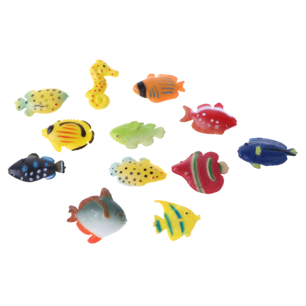 12-piece  Marine Animal Fish Model Educational Toy Party Bag Fillers