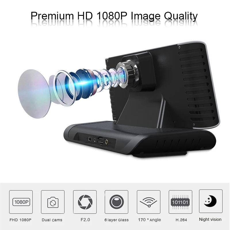 Anfilite Android 7,84 дюймов Автомобильный видеорегистратор 4g LTE Dash Cam зеркало заднего вида двойной объектив рекордер камера Full HD 1080P gps навигация