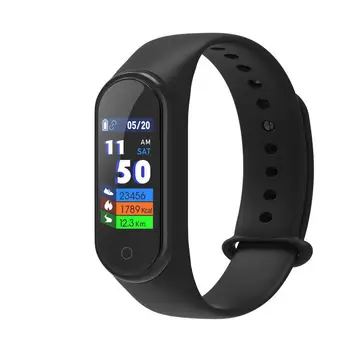 

M4 Sport Fitness Pedometer Color IPS Screen Smart Bracelet Blood Pressure Wristband Walk Step Counter Smart Band Men Women Watch