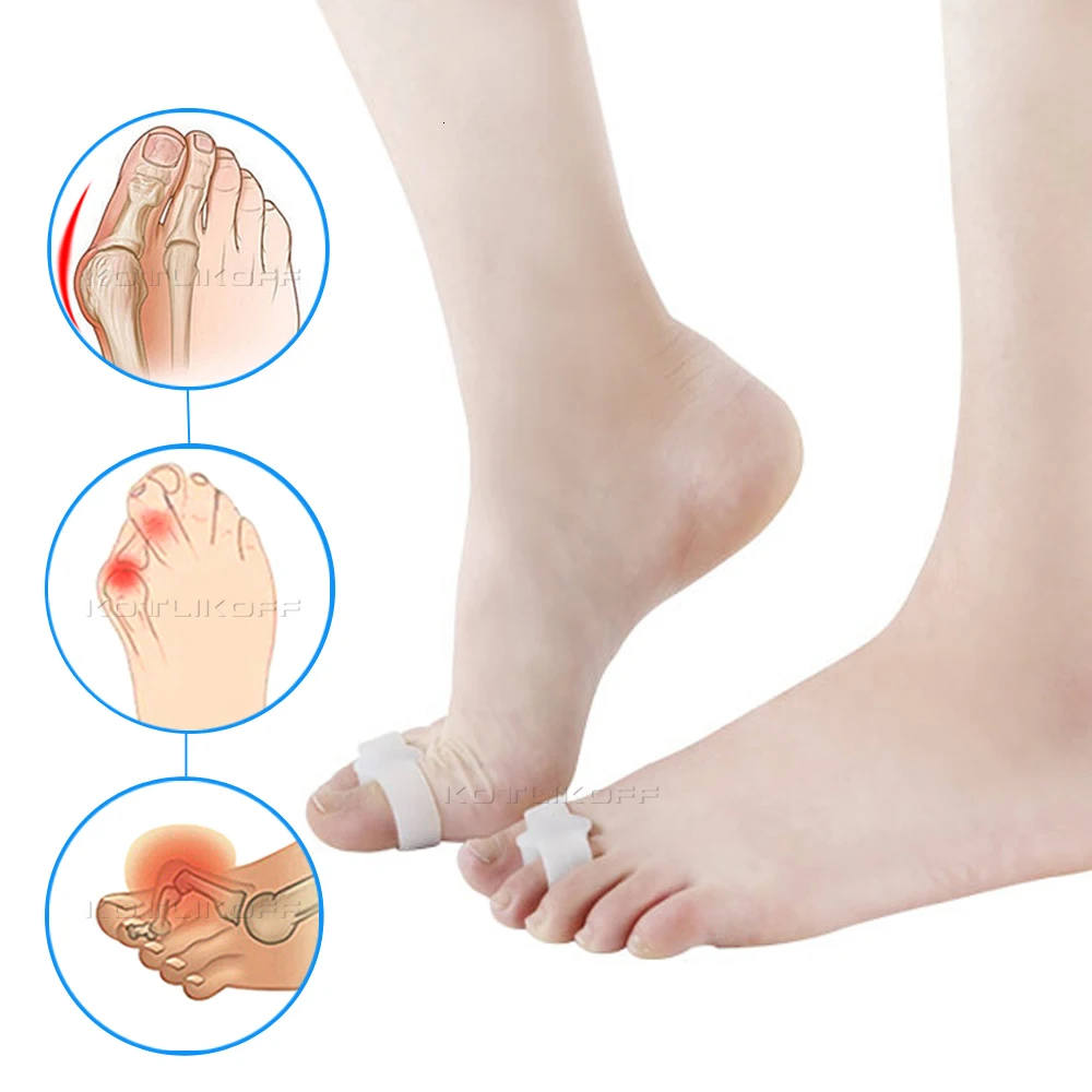 Silicone Toe Corrector Gel Protector Toe Separator Hallux Valgus Pedicure Tools Foot Care Corrector For Toes Inserts Pad