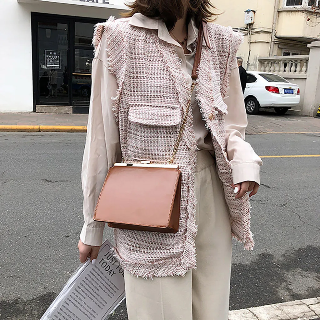 

2019 Woman Fashion Wild Lock Retro Shoulder Slung Clip Square Bag Crossbody Shoulder Bags Bolsa Feminina De Ombro Vintage 50