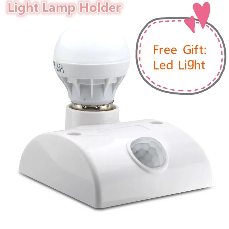 Ac220v Led Lamp Bulb Base Infrared Ir Sensor Automatic Wall Light