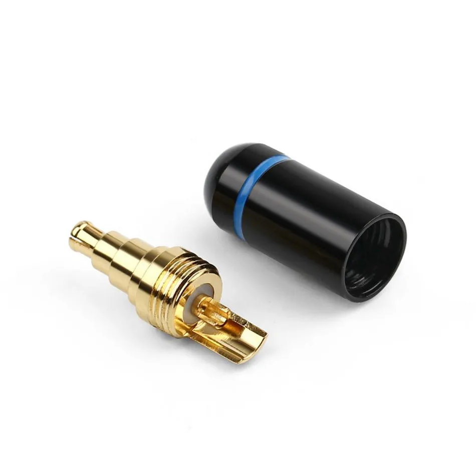 2 Pairs DIY Earphone Plug Pin Fit For IE40 Pro Socket Jack HiFi Headphone Adapter Wire Connector Beryllium copper Black Silver