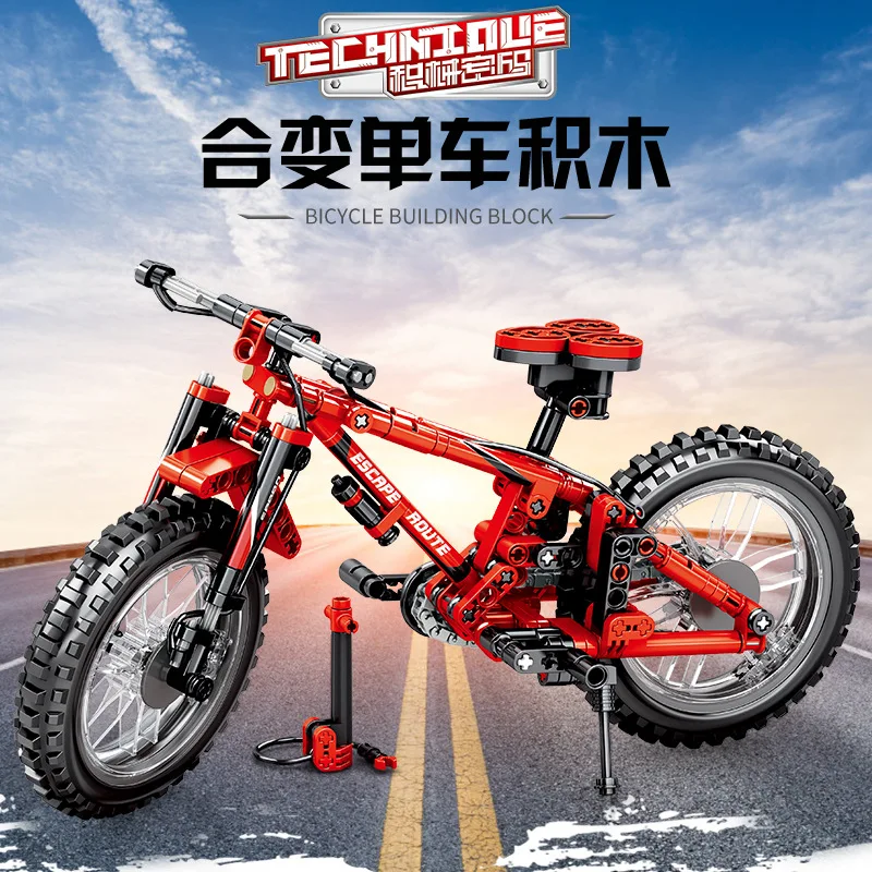 

Children Small Particles Building Blocks Mountain All-terrain Bicycle Product Mechanical Password Science And Technology Series