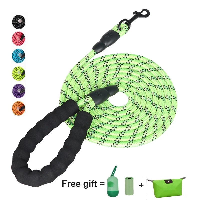 dog collars girly	 1.5M/2M/3M/ Pet Leashes Reflective Multi Color Round Rope Large Dog Collar Leash Training Running Rope For Medium And Large Dogs Dog Collars medium Dog Collars