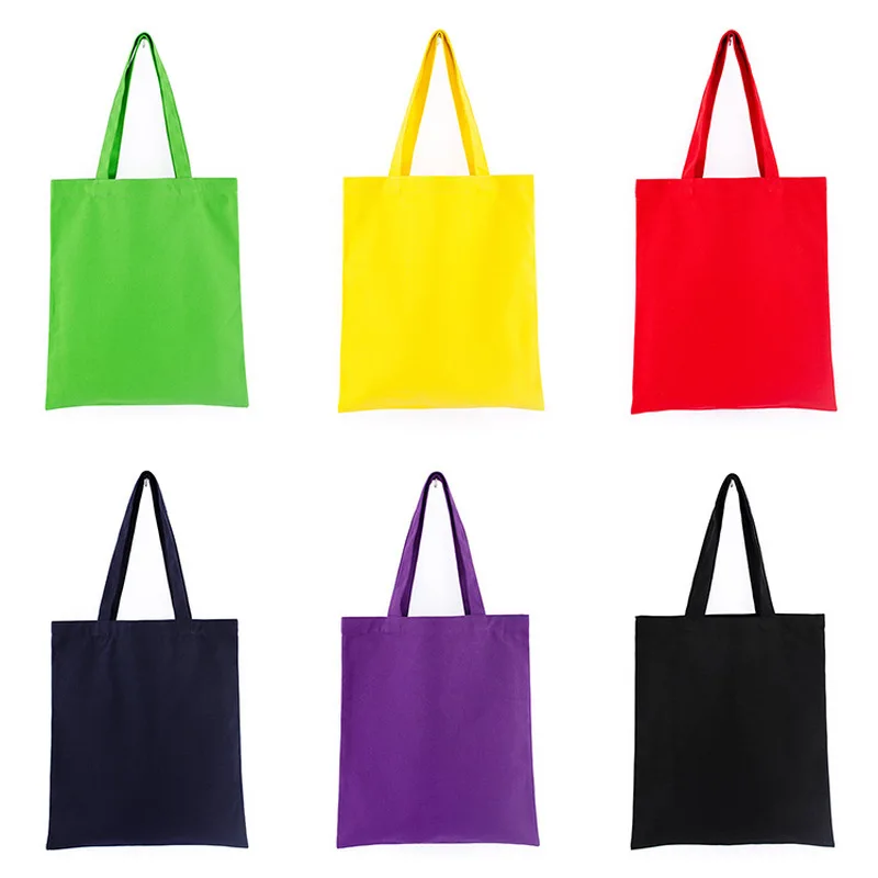 GABWE Unisex Handbags Custom Canvas Tote Bag Print Grocery Daily Use Reusable Eco Cotton Travel Casual Shopping Women Totes