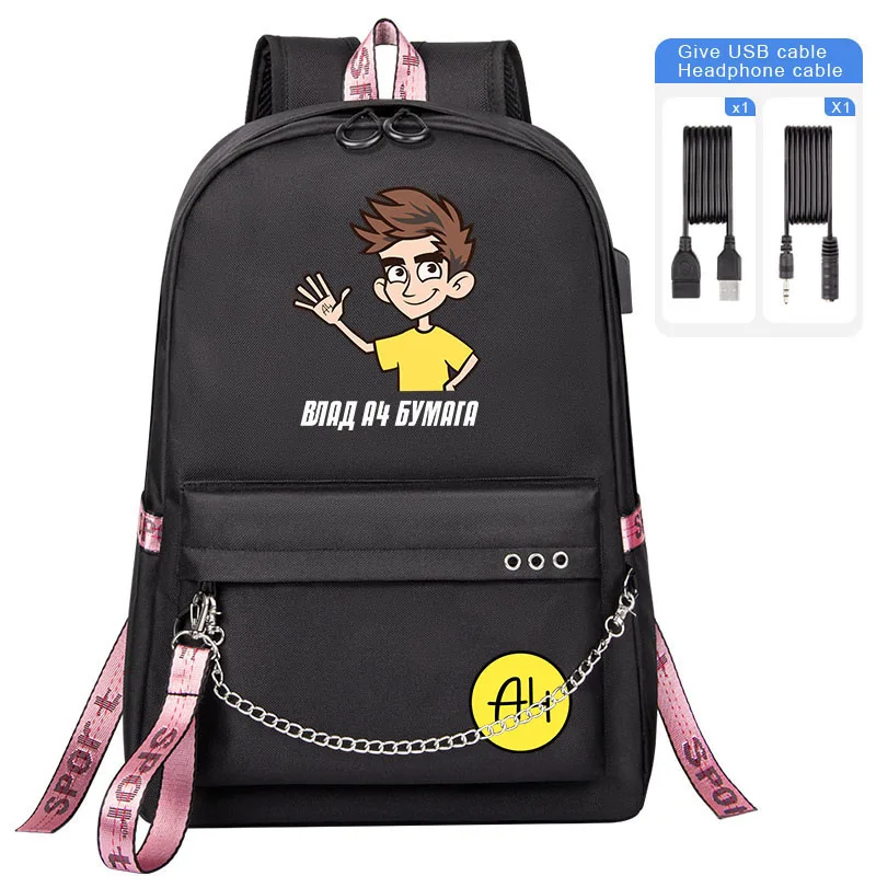 Merch A4 Lamba Print Children backpack ВЛАД А4 Cartoon school bag for Boy girl Kids School backpack Men Women Traveling Bagpack