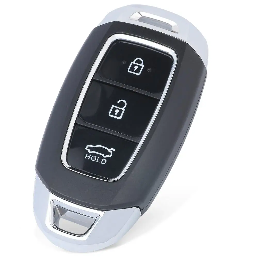 Keyecu 3 кнопки смарт-карты дистанционного ключа оболочки чехол для hyundai Tucson I30 Creta IX25 Solaris с аварийный вставной лопаткой