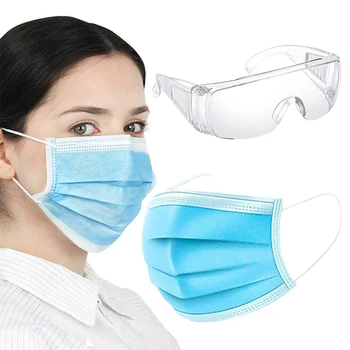 

Newly Anti-spitting Face Mask Goggles Set Breathable Tansparent Anti-splash Eye Protection Protective Glasses m99