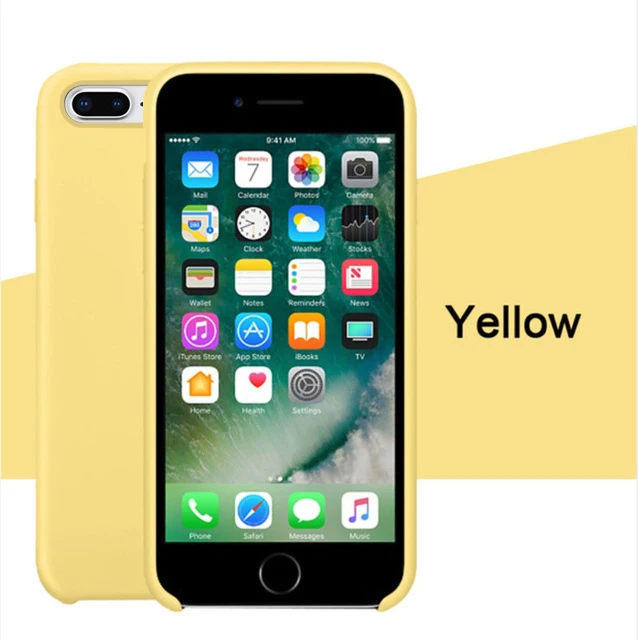 Yellow Роскошный силиконовый чехол для iphone 7 8 6S 6 Plus 11 Pro X XS чехол для MAX XR на Apple iphone 7 8 plus X 10 чехол официальный - Цвет: Yellow
