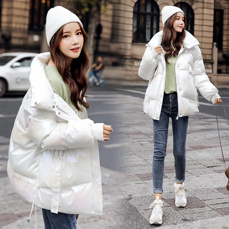 

Short-height Cotton Coat Women's 2019 Winter New Style Hipster Warm Cotton-padded Jacket Short Thick Coat INS down Coat