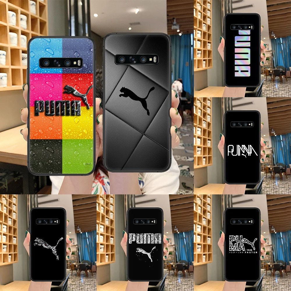 

Germany Luxury Sport brand PUMA Phone case For Samsung Galaxy S 10 20 3 4 5 6 7 8 9 Plus E Lite Uitra black prime silicone