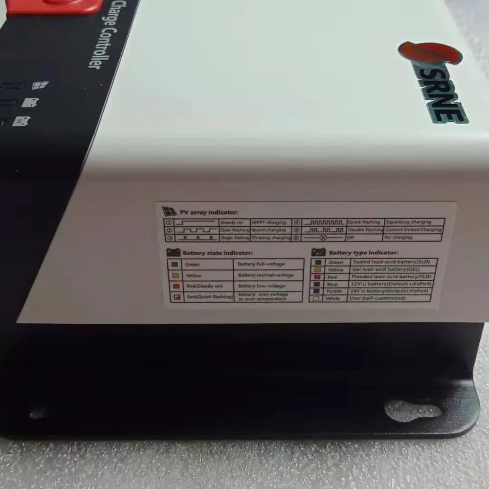 20A SRNE MPPT Контроллер заряда MC2420N10 12 В 24 В для солнечной домашней системы с функцией bluetooth