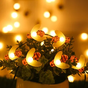 

20/50 Led Solar Powered Cute Honey Bee String Light Bee Outdoor Garden Fence Patio Christmas Garland Decoration Fairy Lights